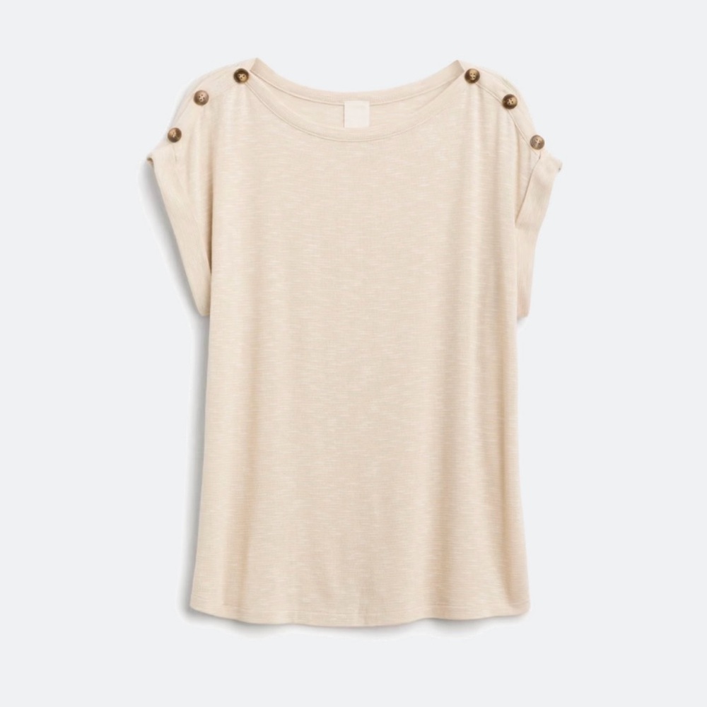 Kaileigh button sleeve knit tee